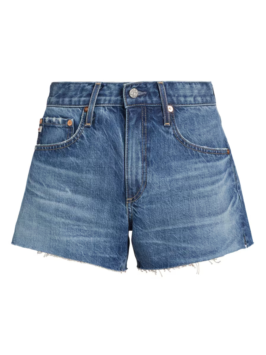 Denim High-Rise Shorts | Saks Fifth Avenue
