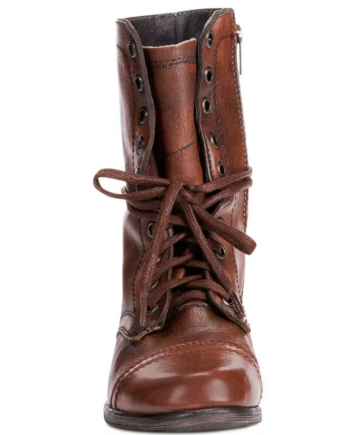 Steve Madden Women's Troopa Lace-up Combat Boots - Macy's | Macy's