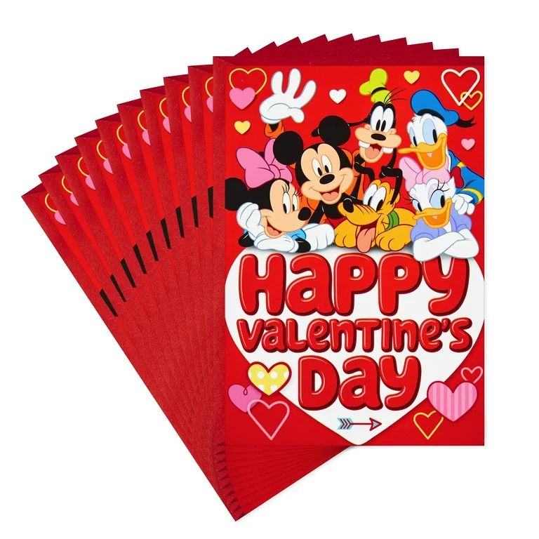 Hallmark Pack of Disney Valentines Day Cards for Kids, Mickey Mouse and Friends (10 Valentine's D... | Walmart (US)