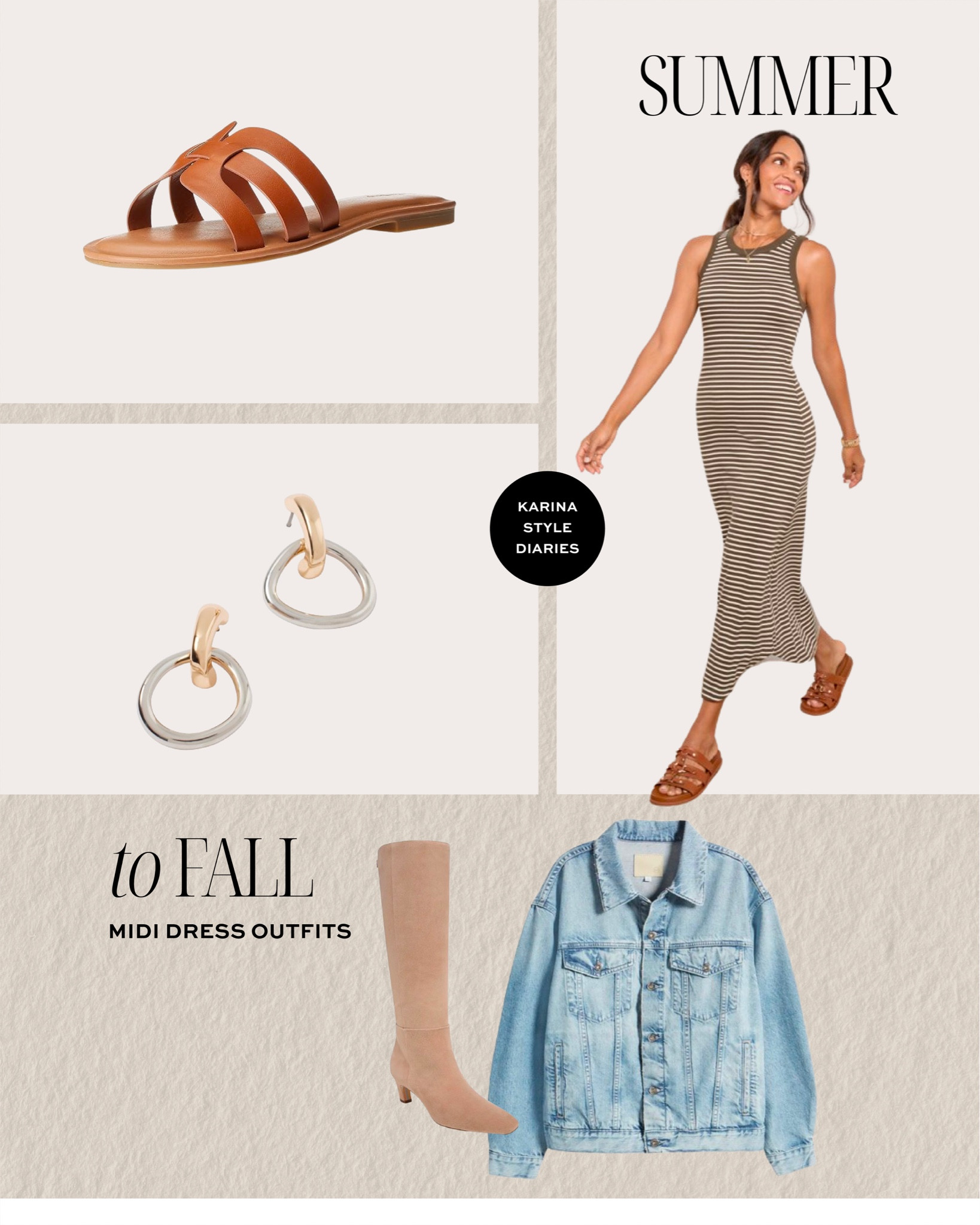 The easiest way to take a midi dress from summer to fall? Swap your sandals for a pair of knee-high boots!

#LTKStyleTip #LTKSeasonal