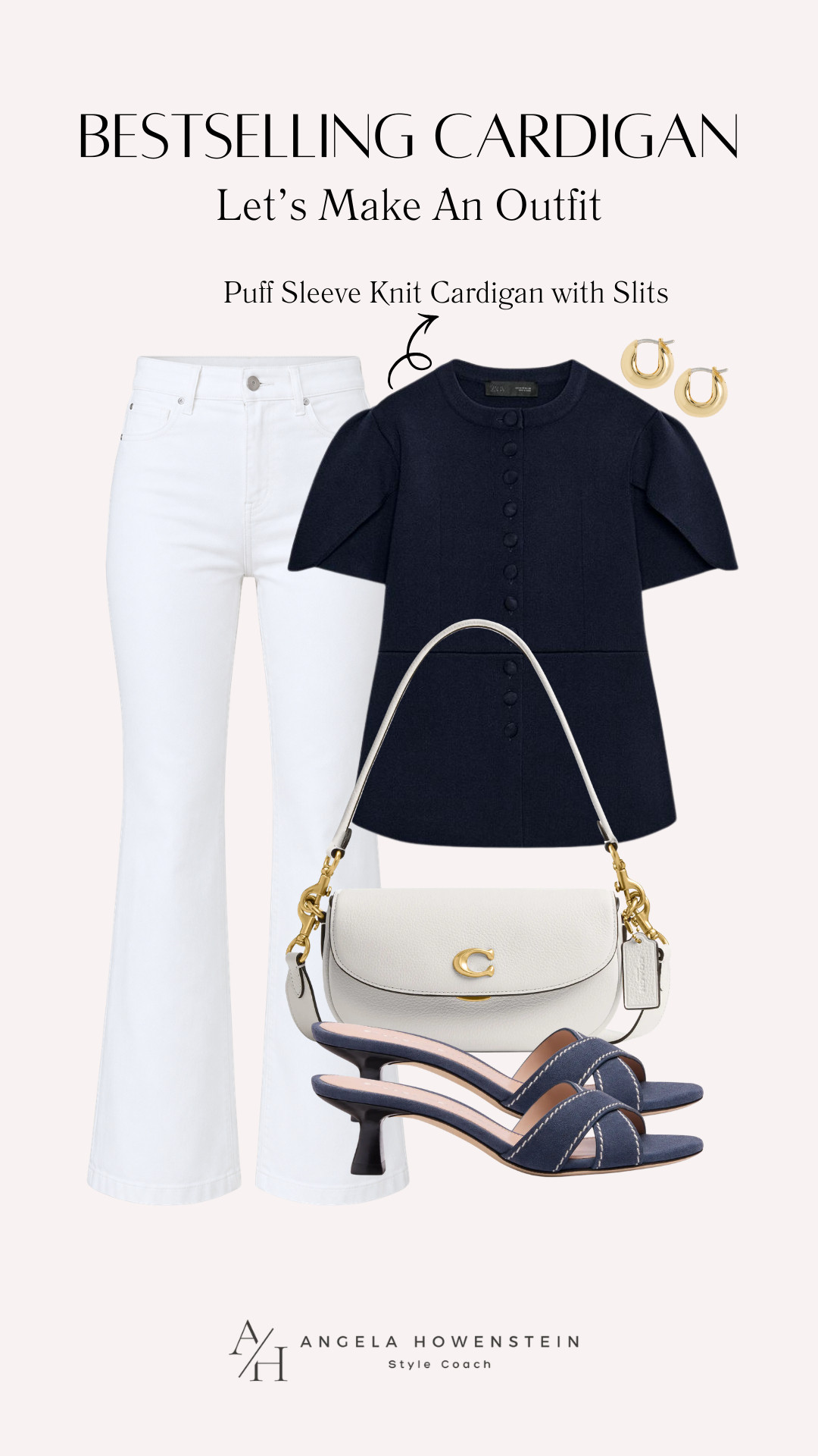 This bestselling puff sleeve cardigan is one of those pieces you’ll wear year after year. I paired it with white flare jeans and navy accessories for a polished look that’s perfect now and will transition beautifully into fall.

👩‍💻 LTK PRO TIPS
❤️ Heart = Support my posts ;-)
🔖 Save = Get sale & restock alerts for the things you love!
📋 Lists = Keep favorites organized (List ideas: Christmas, Birthdays, and Vacations!)
📲 Share = Send lists and products to a friend (or your daughters like me).
💬 Comment = Ask me anything, and I’ll answer. ;-) 

 #LTKootd #LTKSeasonal #LTKOver40