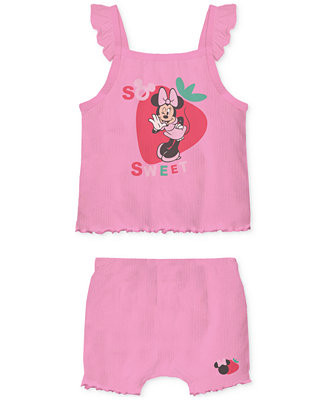 Disney Baby Girls Minnie Mouse Top & Shorts, 2 Piece Set - Macy's | Macy's