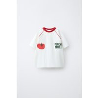 Zara - Tomato Print T-Shirt - White - 3 Years (38,6 Inches) - Kids | Zara US