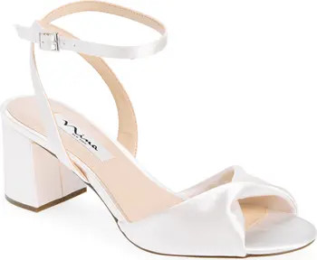 Nina Nigella Glitter Ankle Wrap Sandal (Women) | Nordstrom | Nordstrom