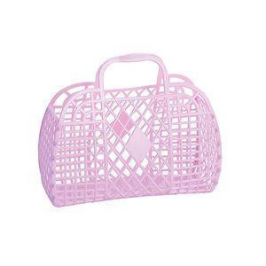 sun jellies retro basket, lilac | minnow