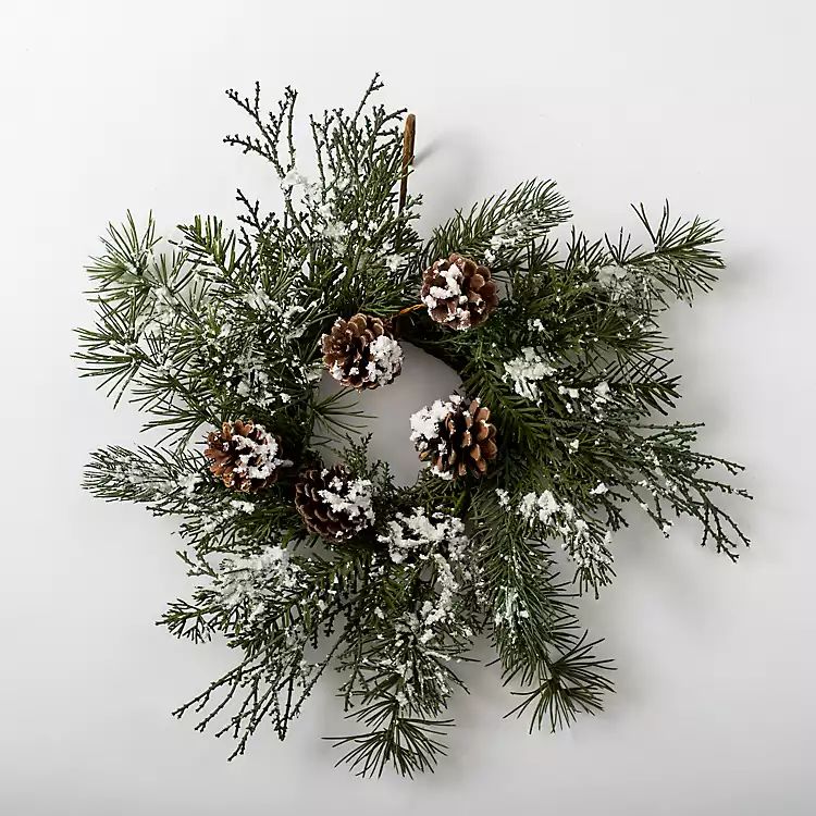 Snowy Pine Mini Wreath | Kirkland's Home