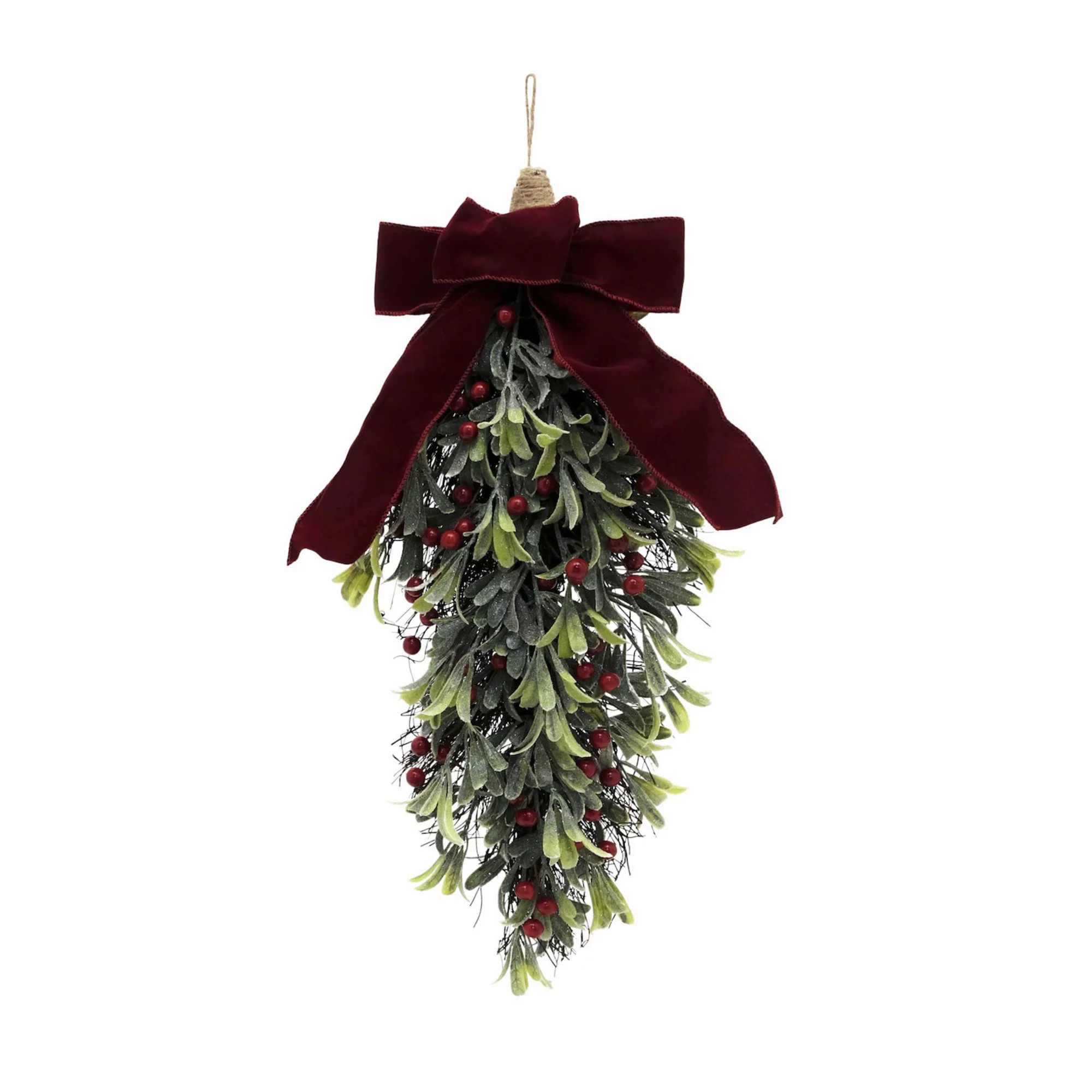 St. Nicholas Square® Glittered Mistletoe Tear Drop Decoration | Kohl's