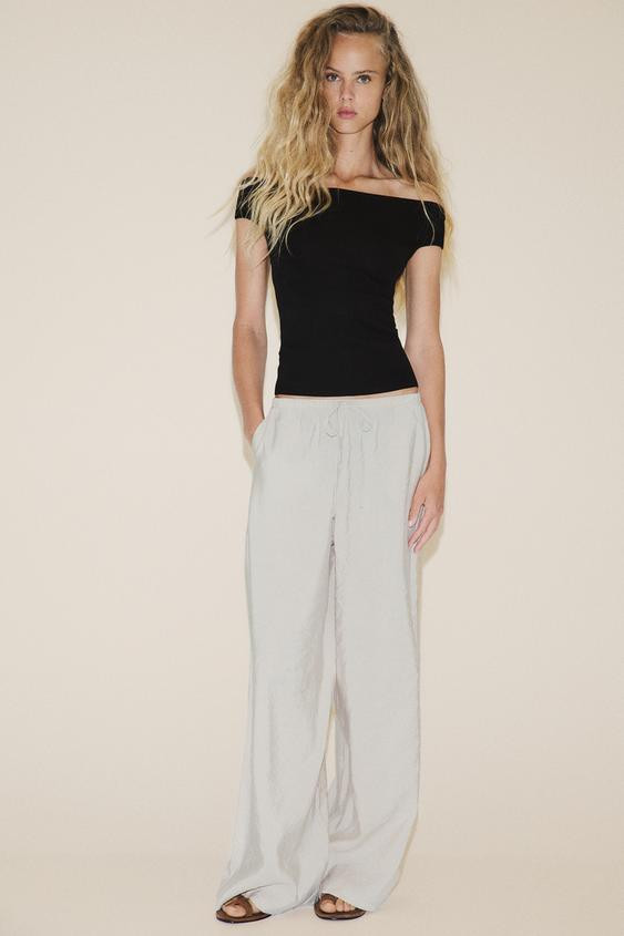 FLOWY PALAZZO PANTS | Zara US