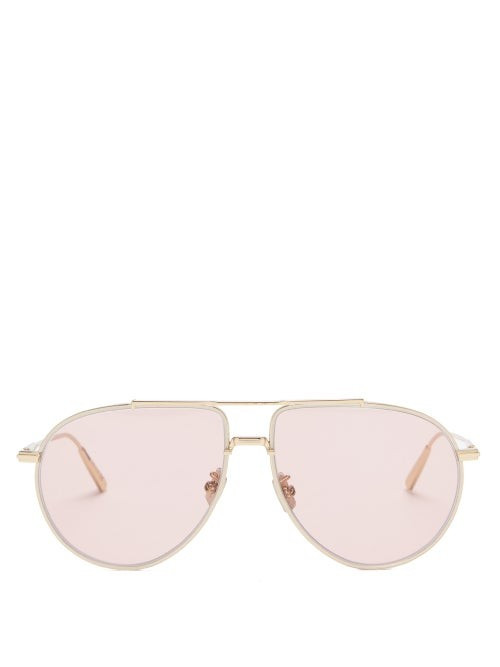 Dior - Diorblacksuit Aviator Metal Sunglasses - Mens - Pink Gold | Matches (US)