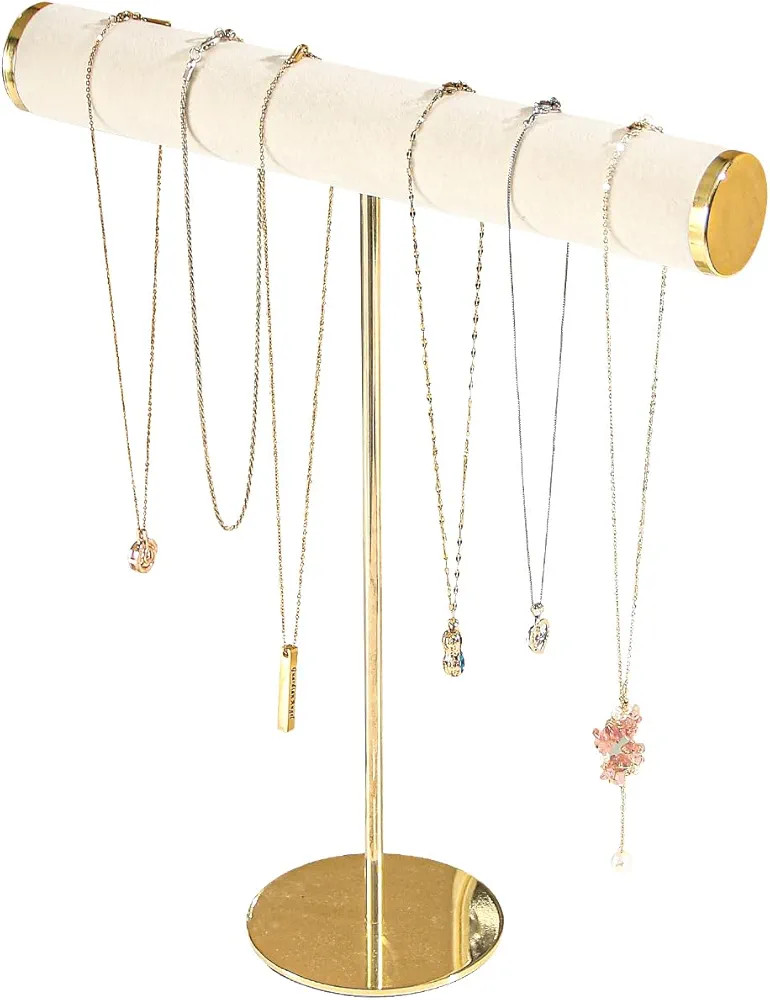 T-bar Necklace Holder Organizer,Jewelry Chains Bracelet Display Stand for Selling,Jewelry Tree Ra... | Amazon (US)