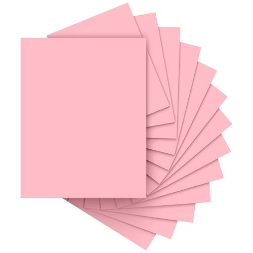 40 Sheets Pink Cardstock Paper 8.5 x 11, Pink Cardstock Printer Paper 8.5x11, Light Pink Card Stock Paper 8.5 x 11, 200 GSM Construction Paper for DIY Cards, Greeting Cards, Valentine's Day Cards | Amazon (US)