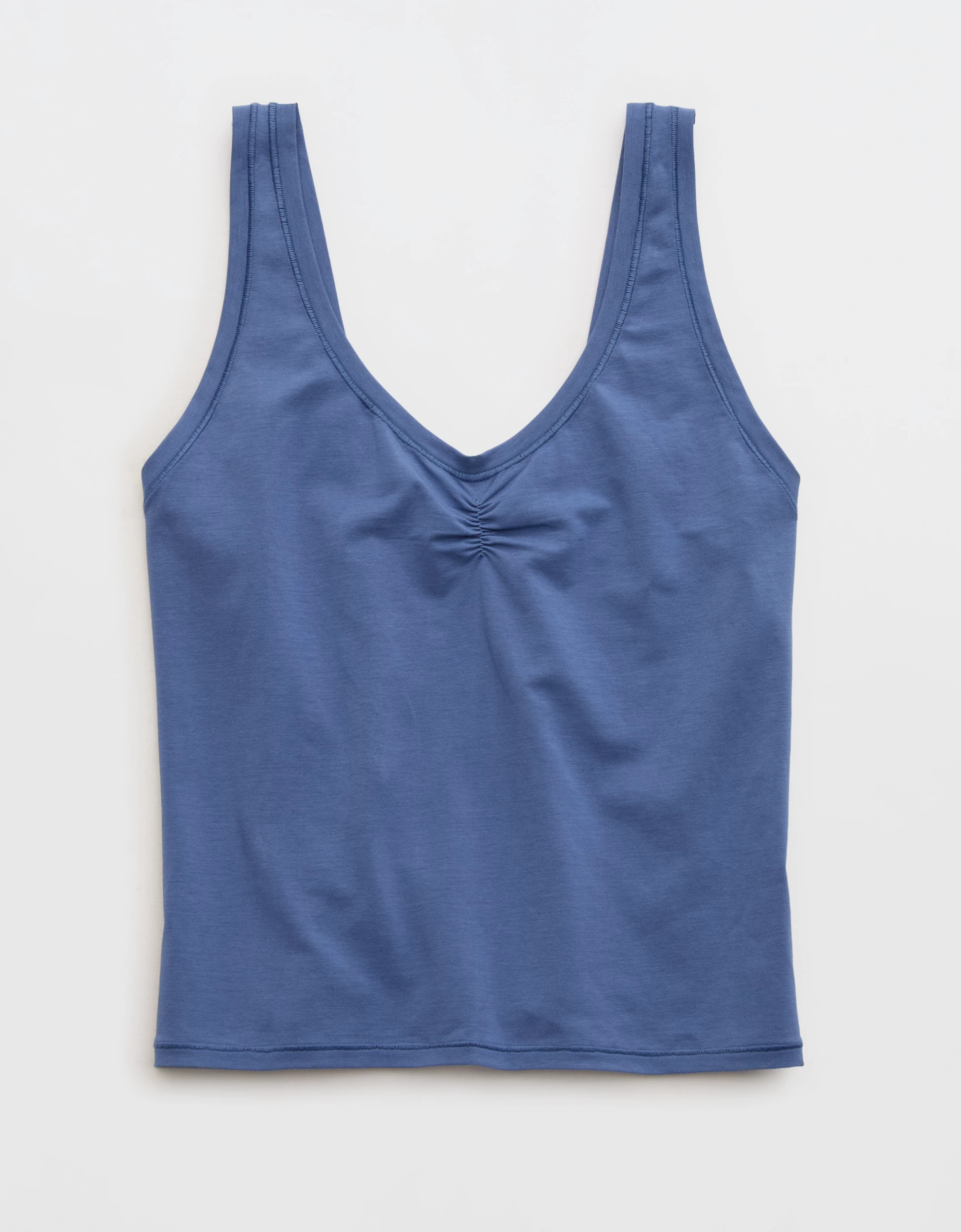 SMOOTHEZ Cotton Blend Ruched Tank Top | Aerie