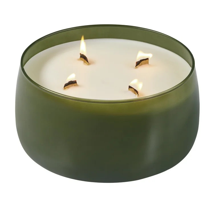 Better Homes & Gardens Coastal Cove Scented Wooden 4-Wick Glass Jar Candle, 60 oz | Walmart (US)