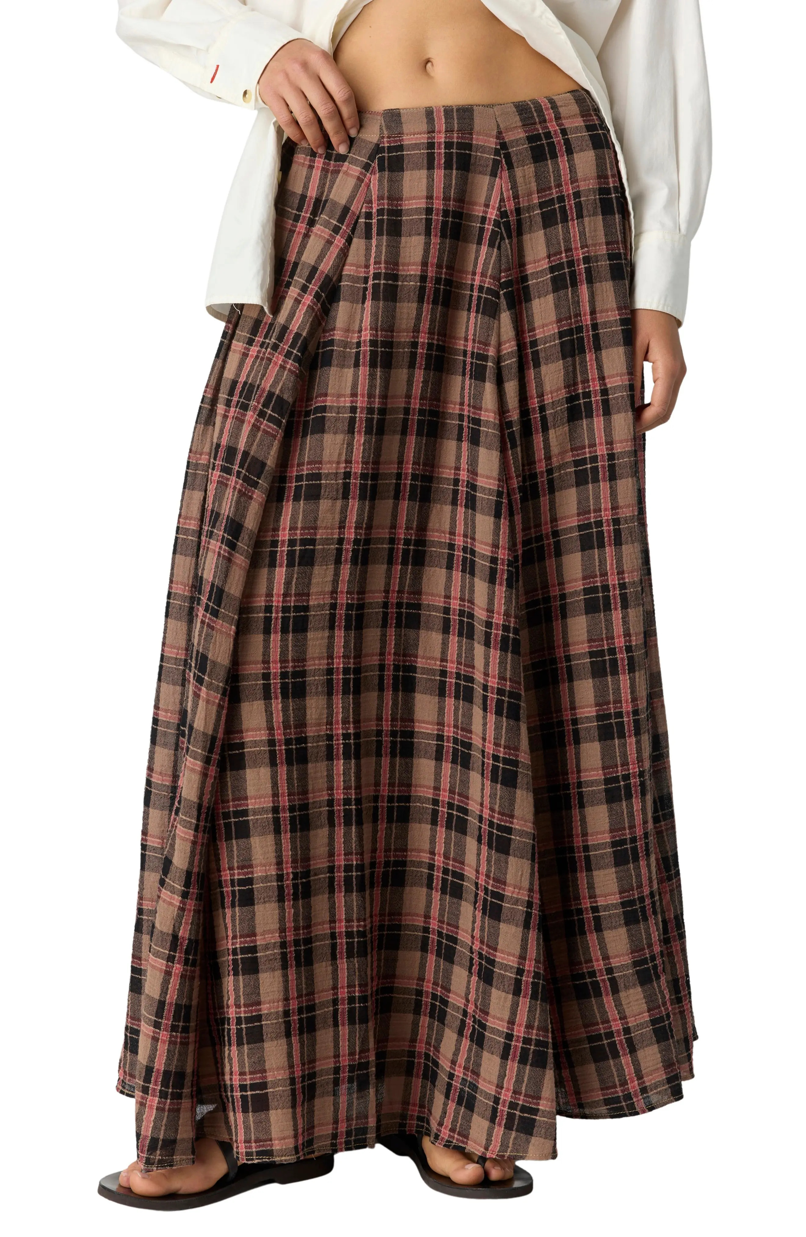 Free People Ives Plaid Maxi Skirt (Women) | Nordstrom | Nordstrom