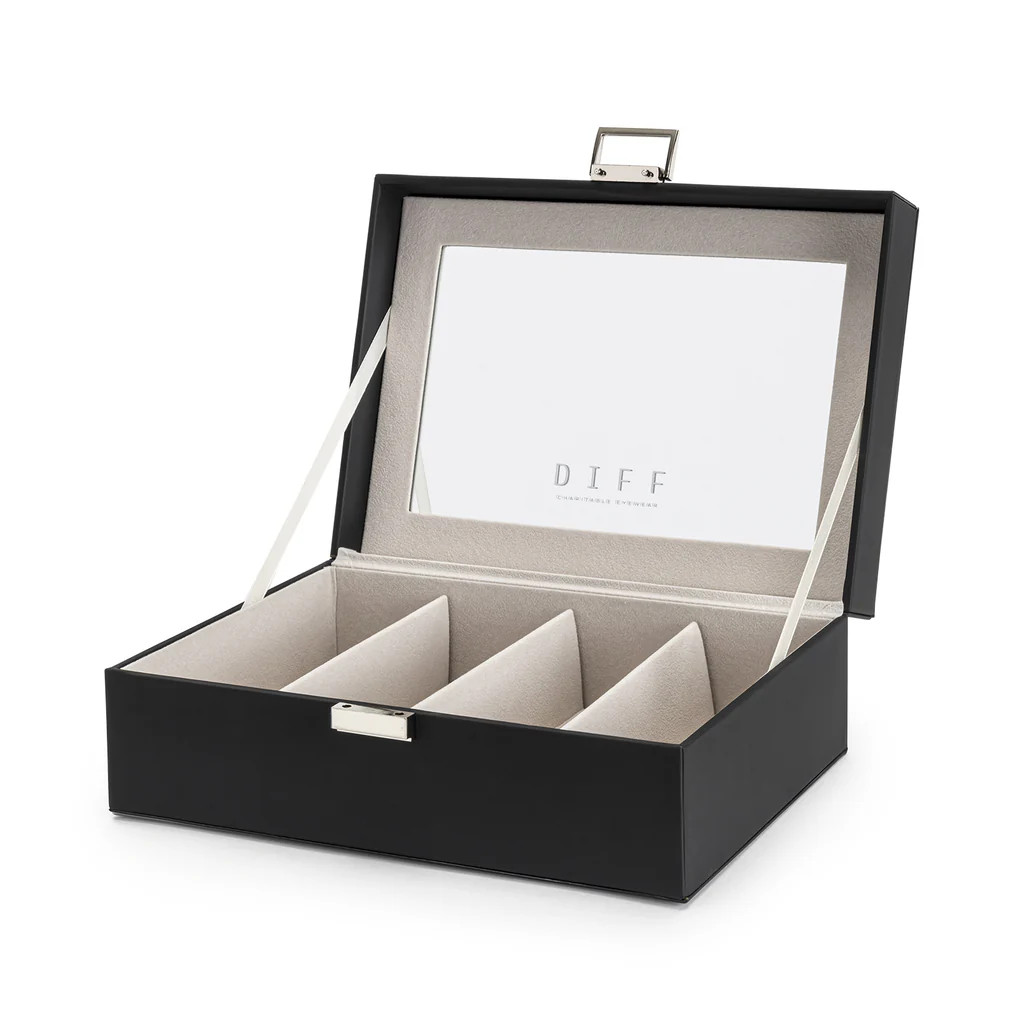 4 PIECE VANITY CASE - BLACK | DIFF Eyewear