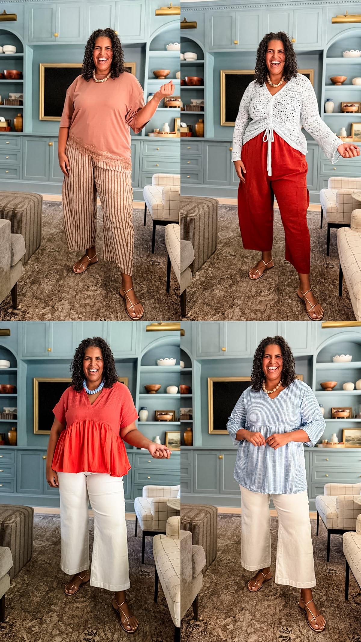 New arrivals in my Amazon shop! Loving these comfy summer pieces. Wearing size xxl in all tops. Size down in striped pants (wearing xl), the rest are true to size #amazonfashion #summerstyle 

 #LTKootd #LTKSeasonal #LTKPlusSize
