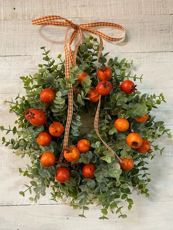 Mini wreath - fall wreath - crabapple wreath - fall berry wreath | Etsy (US)