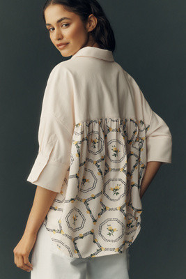 The Mabel Boxy Oxford Shirt by Maeve | Anthropologie (US)