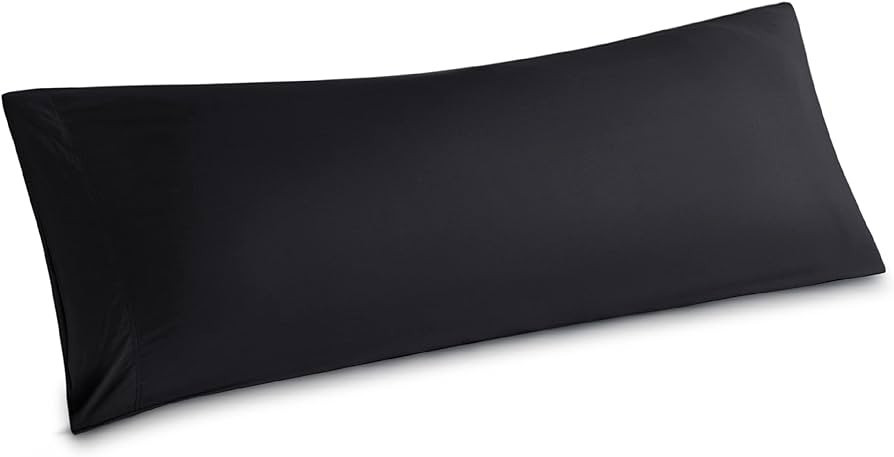 Bedsure Body Pillow Cover - Black Long Cooling Pillow Cases, 100% Rayon Derived from Bamboo, Soft... | Amazon (US)