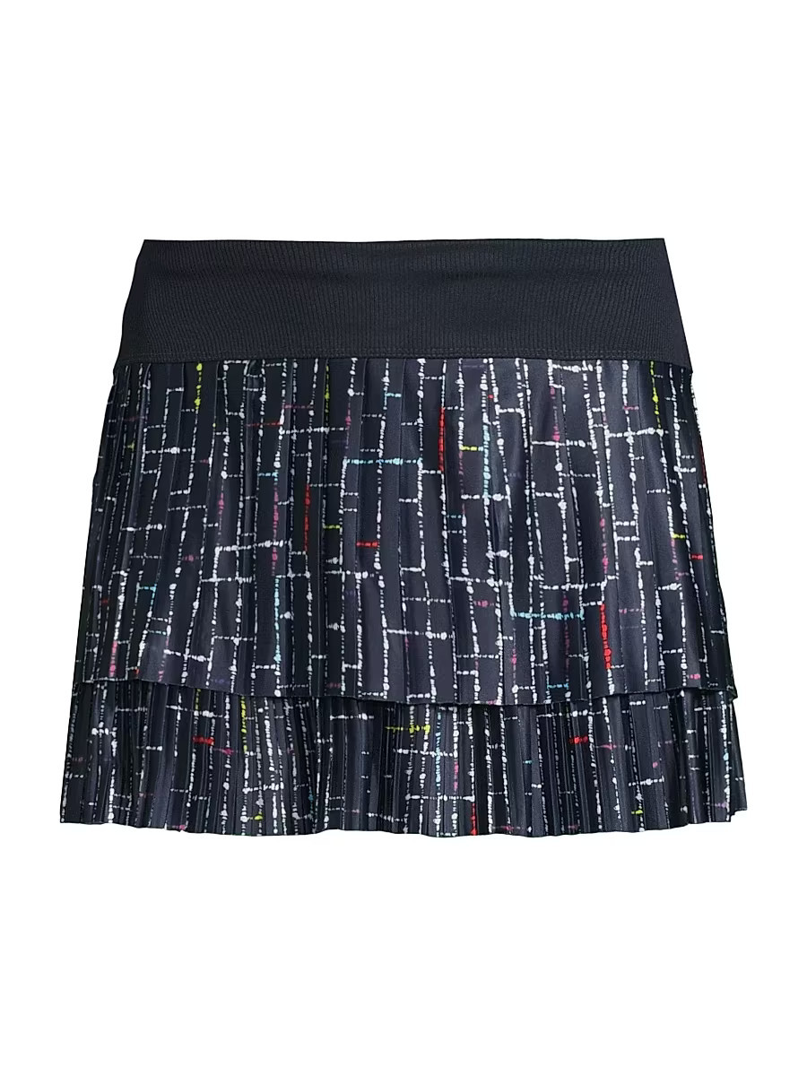 Women's Ps I Love You Lovin' Boucle Pleated Skirt - Midnight - Size XL | Saks Fifth Avenue