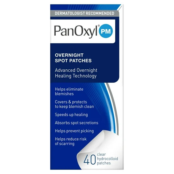 PanOxyl Overnight Spot Patches, Pimple Patch, Clear, 40 Patches | Walmart (US)