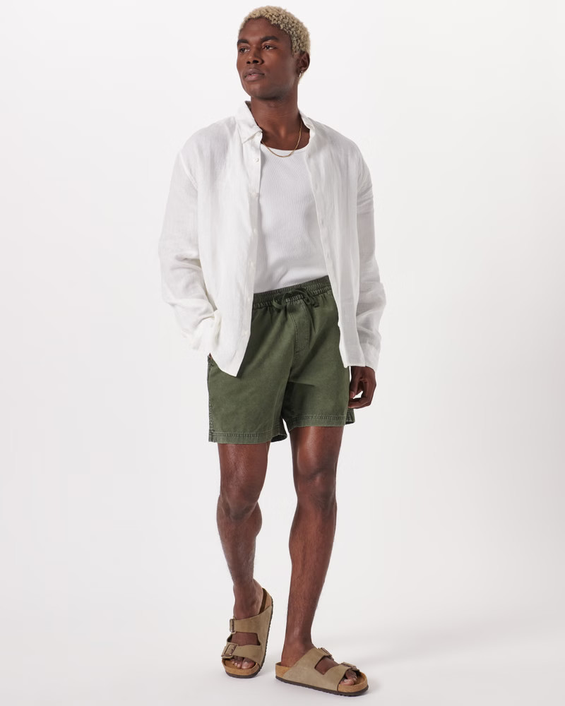 Linen Button-Up Shirt | Abercrombie & Fitch (US)