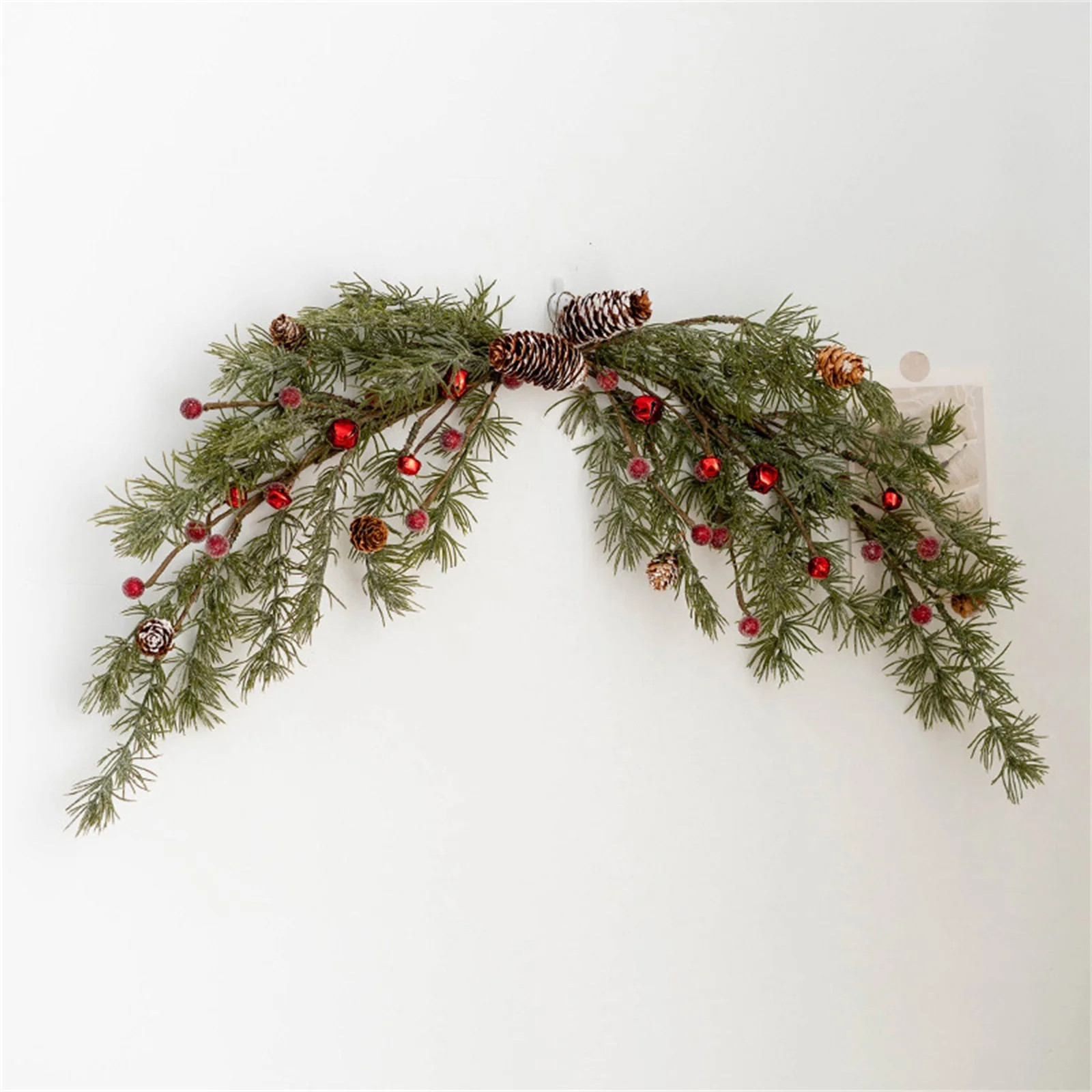 Christmas Artificial Swags Christmas Frost Cedar With Red Berries Light Snow Christmas Front Ratt... | Walmart (US)