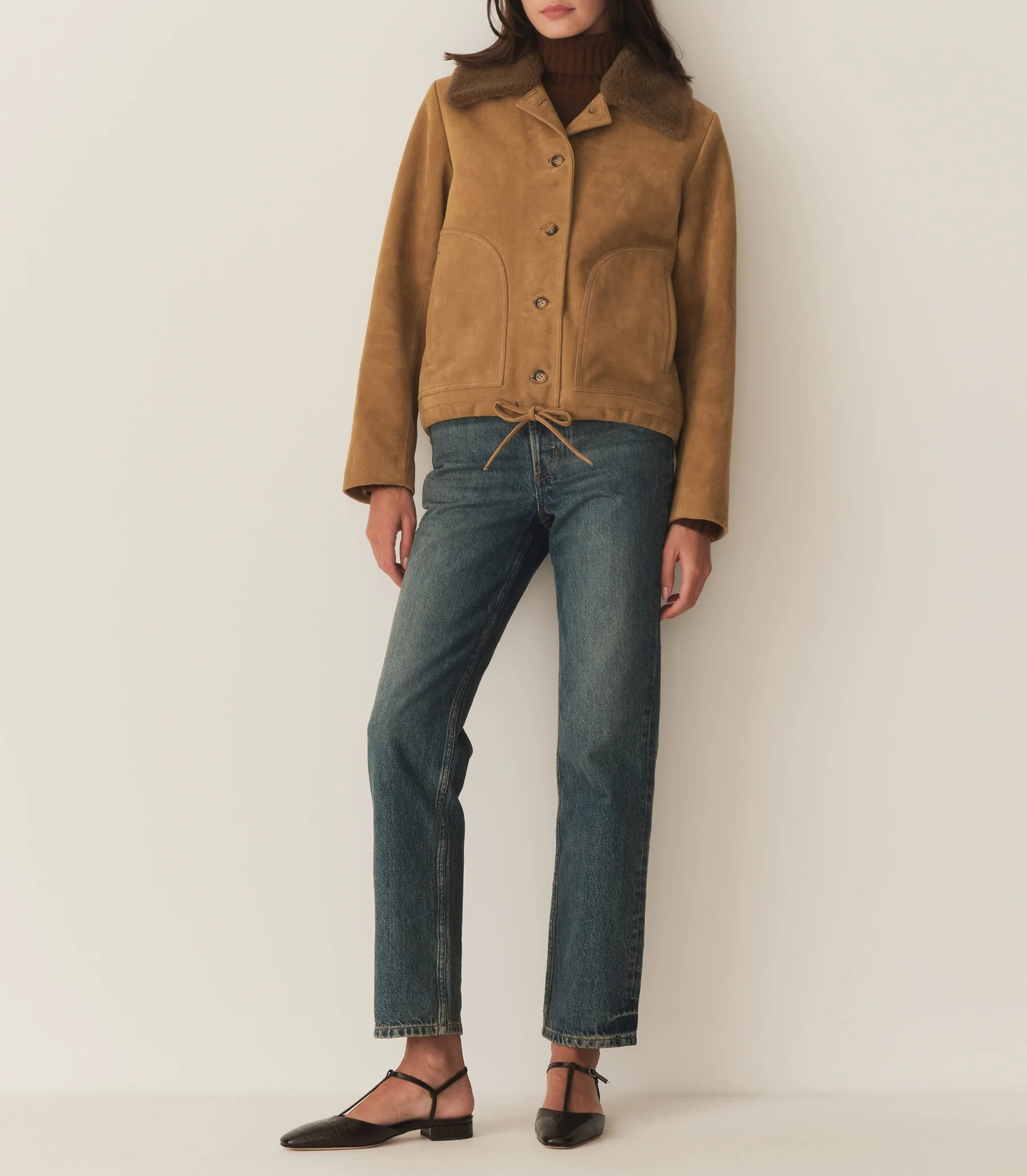 Turner Suede Jacket - Stag | DÔEN | DOEN