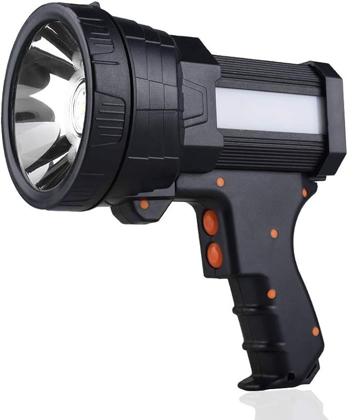 YIERBLUE Rechargeable spotlight, Super Bright 6000 Lumen LED Flashlight Handheld spotlight 10000m... | Amazon (US)