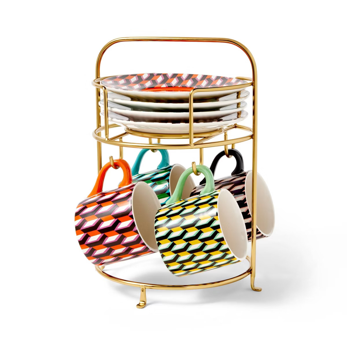 Arrow Geo Mug Drinkware Set with Saucers and Stand - DVF for Target | Target