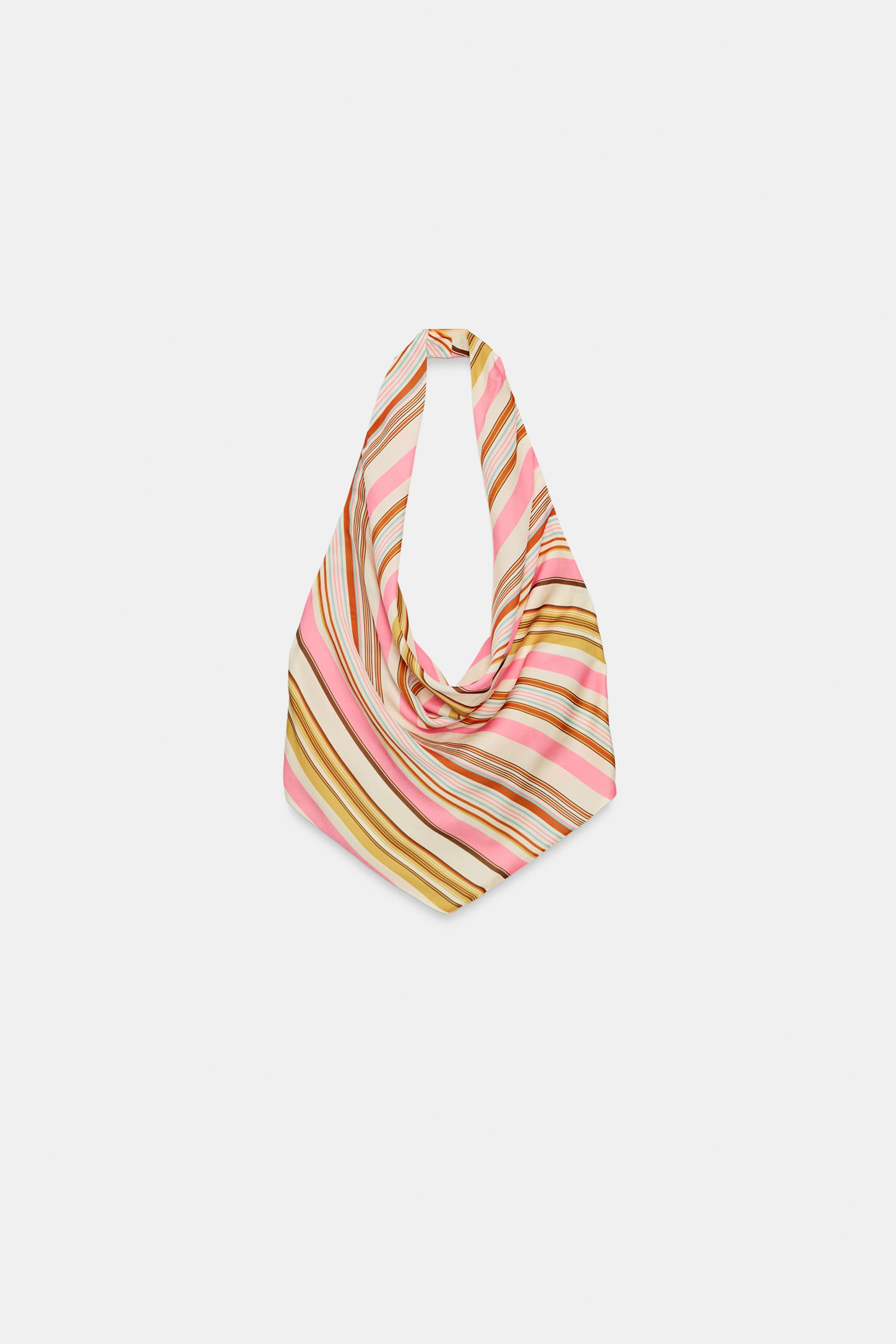 NECKHOLDER-TOP IN SATINOPTIK MIT STREIFEN | Zara US