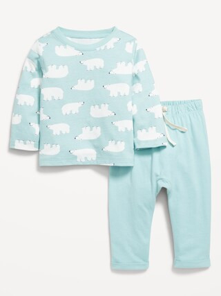 Long-Sleeve Jersey-Knit T-Shirt and Pants Set for Baby | Old Navy (US)