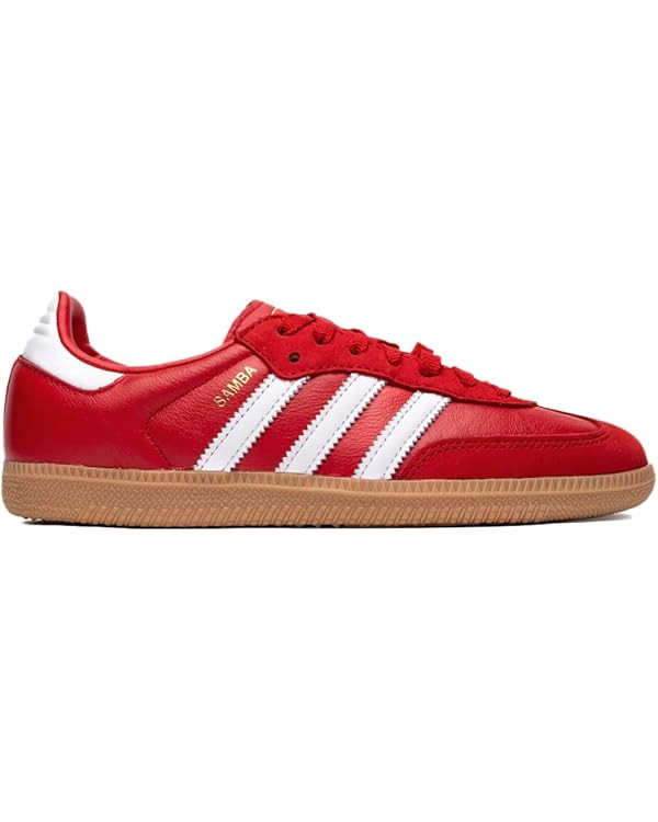 adidas Samba OG Womens Sneaker (White Scarlet Red, 7.5) | Amazon (US)