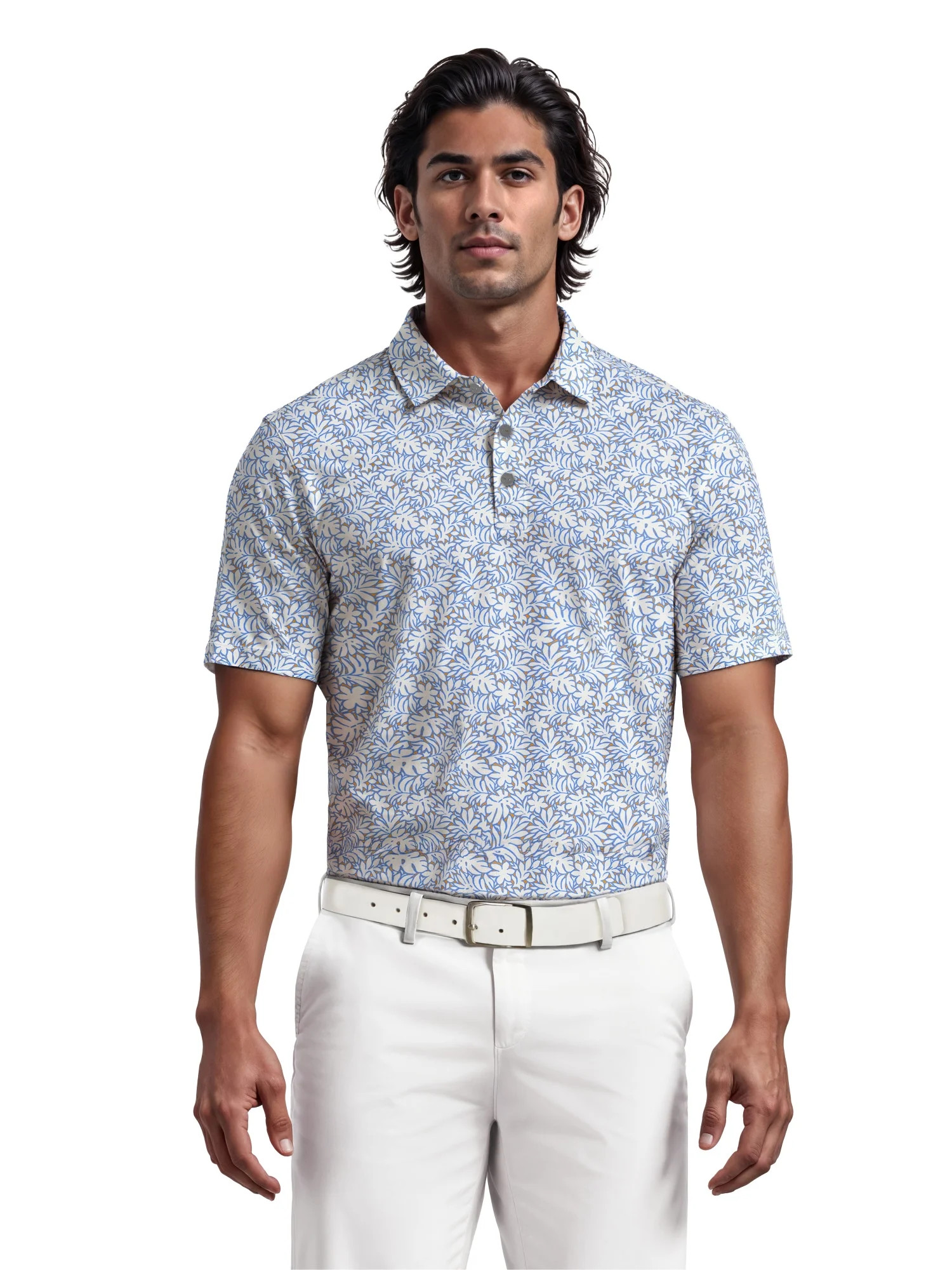 Ben Hogan Men's & Big Men's Tropical Print Golf Polo, Sizes S-5XL | Walmart (US)