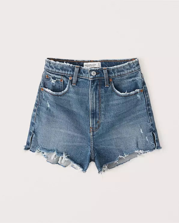 Curve Love High Rise Mom Shorts | Abercrombie & Fitch (US)