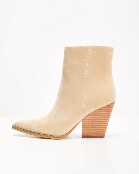 Rowyn Faux Suede Heeled Bootie | VICI Collection