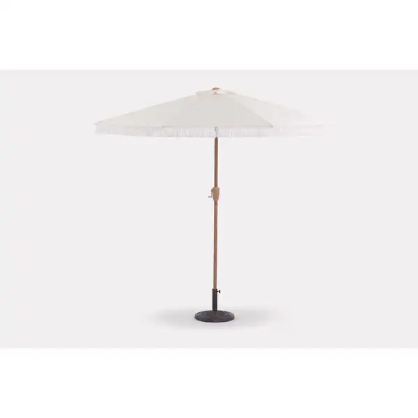 Living Accents 9 ft. Tiltable White Patio Umbrella | Bed Bath & Beyond