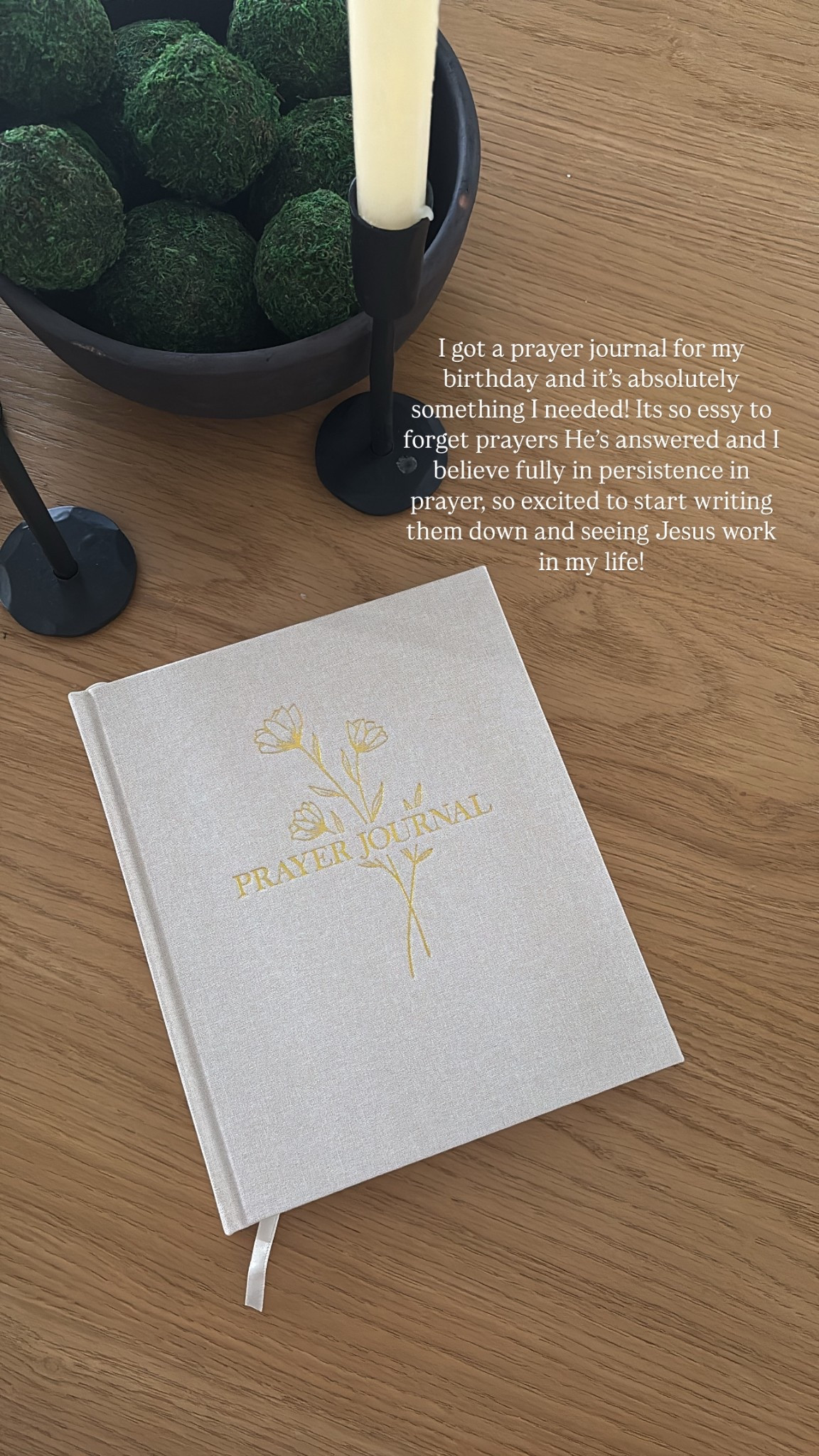 Prayer journal from Amazon 