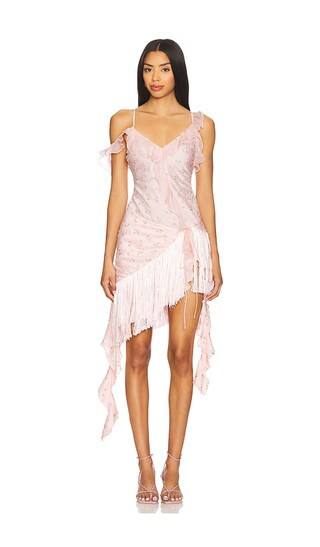 For Love & Lemons Raspberry Rose Mini Dress in Pink. - size XL | Revolve Clothing (Global)