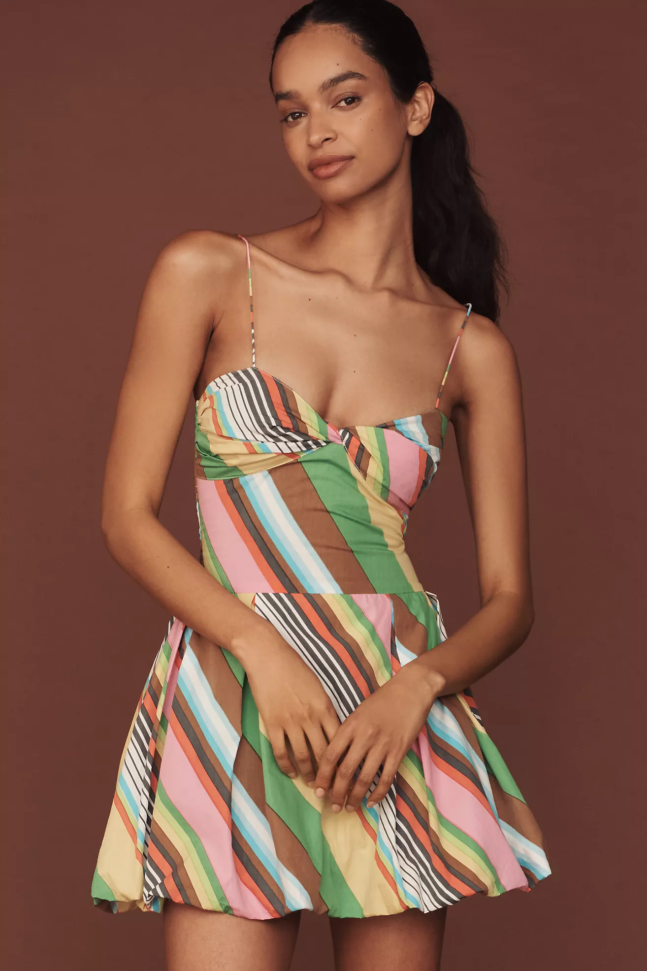 S/W/F Fitted Balloon Mini Dress | Anthropologie (US)