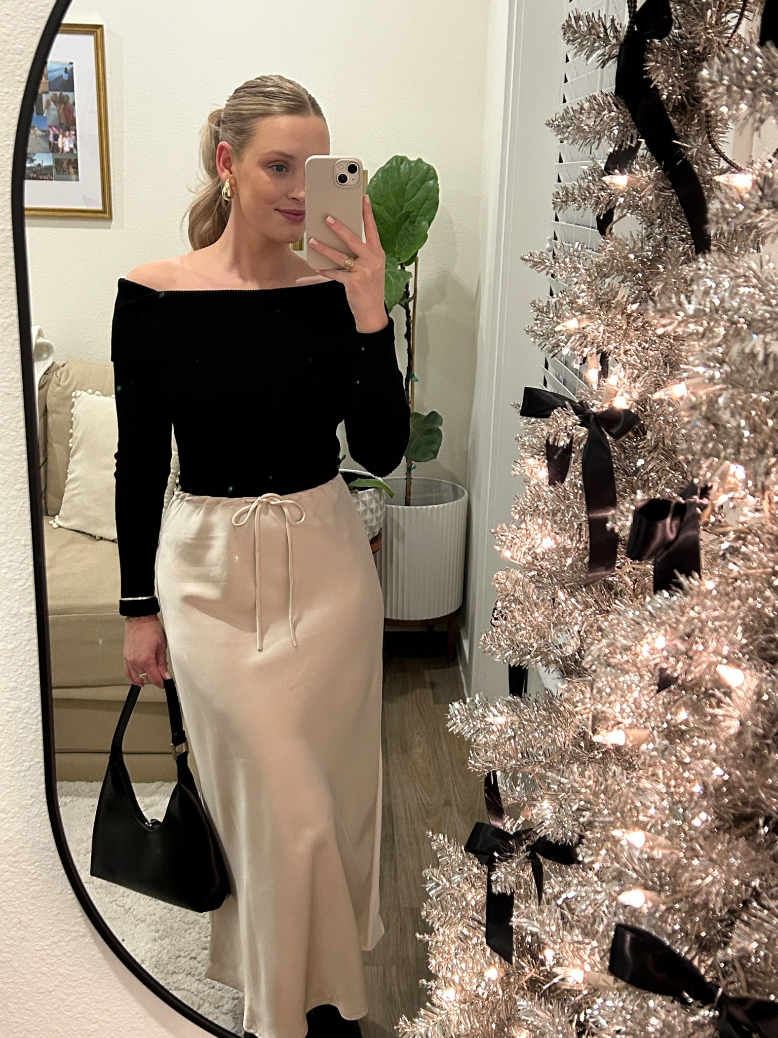 Winter outfit for nice dinner | midi skirt off the shoulder sweater 

#LTKGiftGuide #LTKSeasonal #LTKHoliday