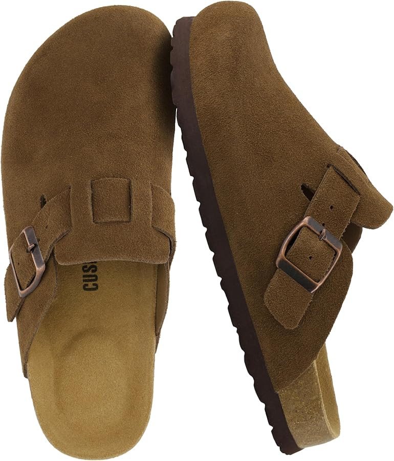 CUSHIONAIRE Hana - Genuine Leather Suede Classic Clog Womens Shoes - Slip On Mule Comfortable Sho... | Amazon (US)