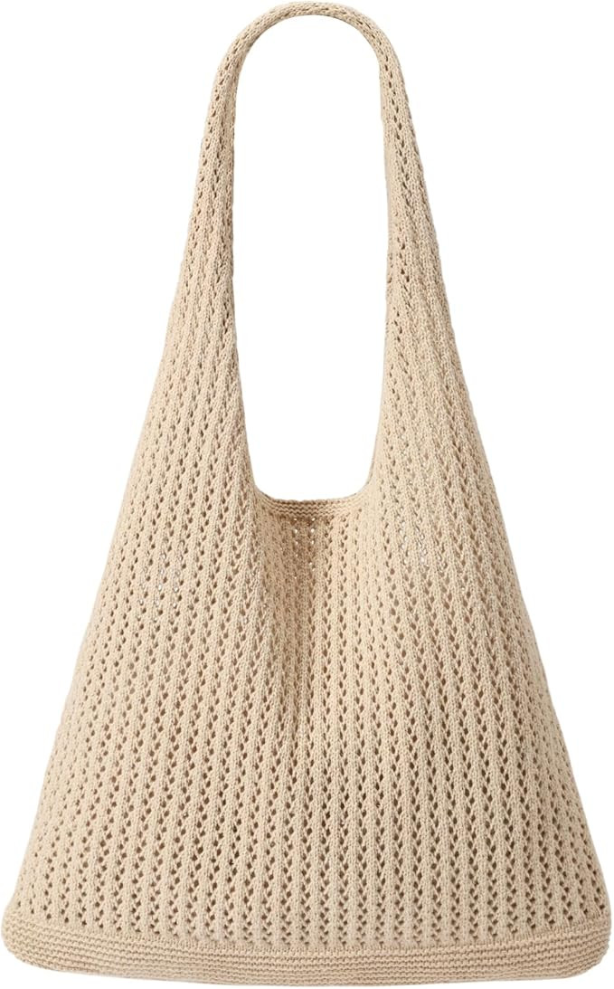 EIMMBD Crochet Bags for Women Beach Totes Bags Aesthetic Summer Tote Shoulder Hippie Bag Knit Bag | Amazon (US)