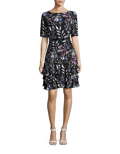 IVANKA TRUMP Floral Tiered Dress | Lord & Taylor