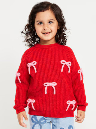 SoSoft Long-Sleeve Bows Sweater for Toddler Girls | Old Navy (US)