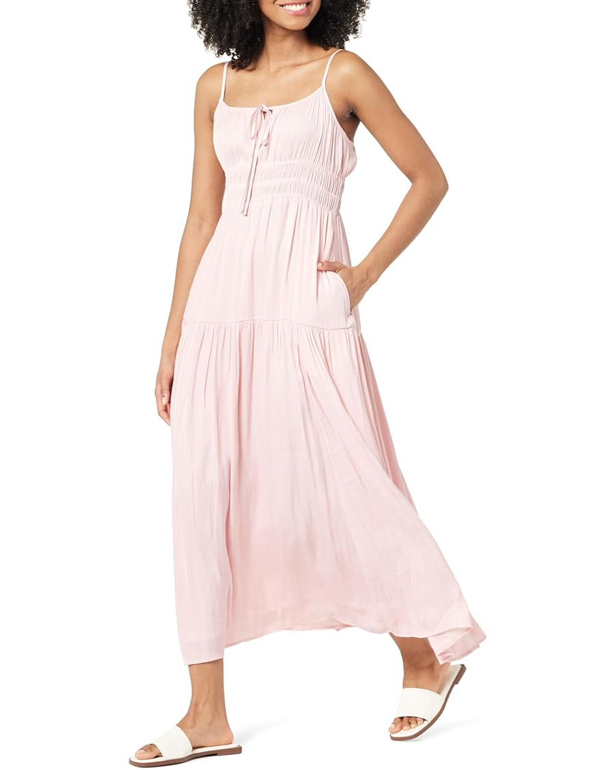 The Drop Women's Tavia Tie-Front Tiered Maxi Dress | Amazon (US)