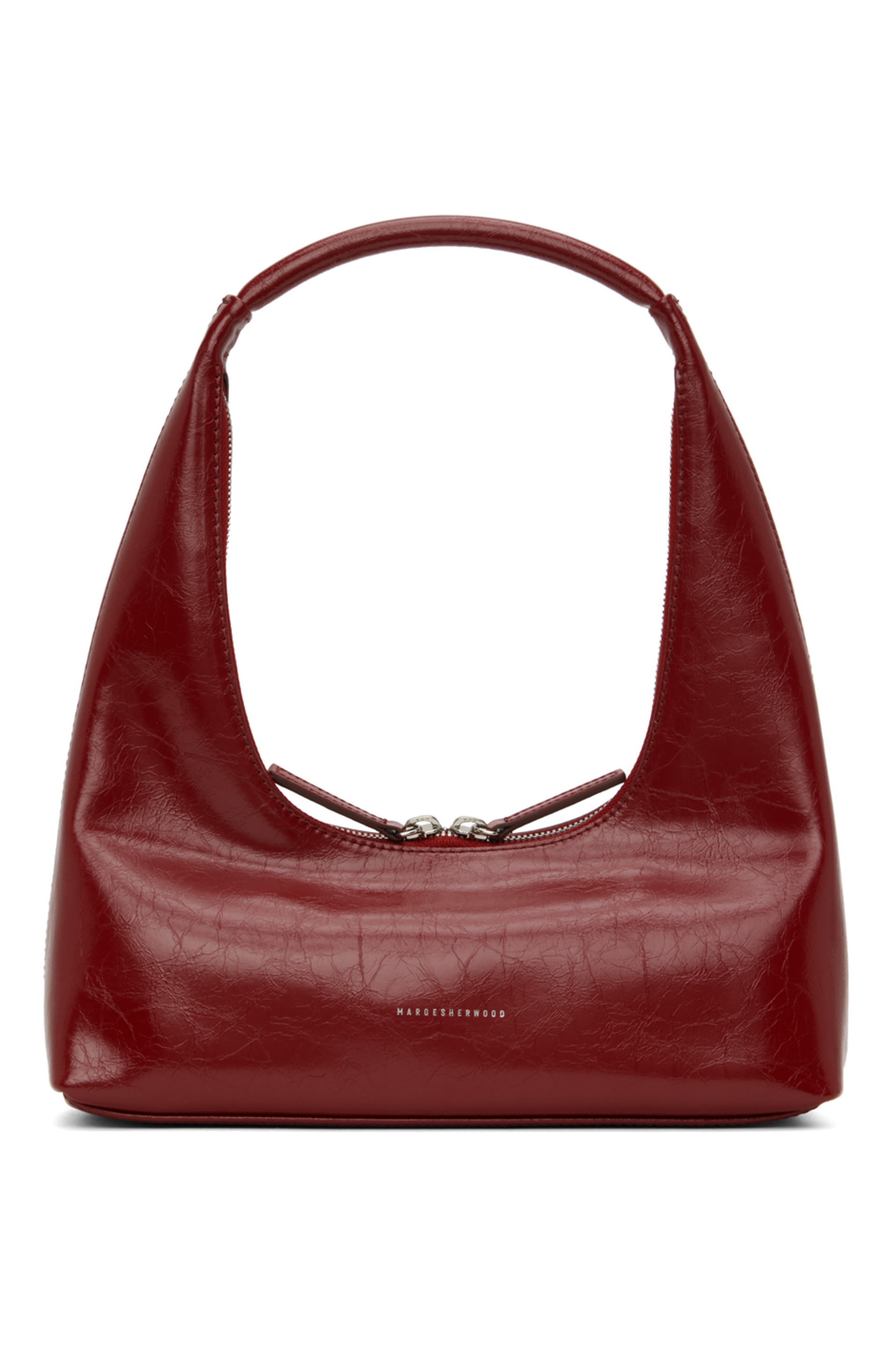 Marge Sherwood - Red Crinkle Shoulder Bag | SSENSE