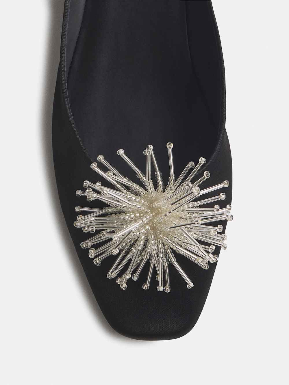 Reformation Yoanna Flat Mule Purple Jacquard Satin 10 | Reformation (Global)