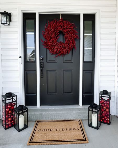 Get holiday festive with this red entryway  look! Simple and easy. 

#LTKhome #LTKHoliday #LTKSeasonal