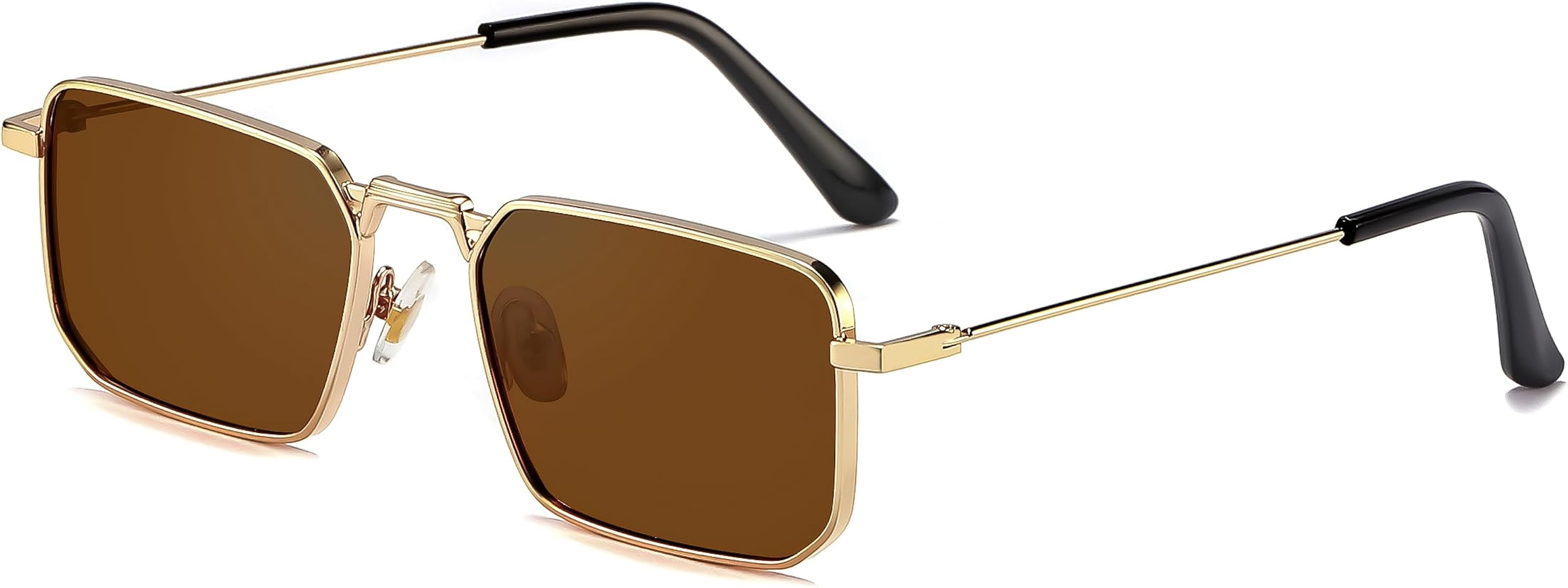 Fayoh Naomi Rectangular Sunglasses Classic Retro Metal Frame Small Size UV400 UV Protection For M... | Amazon (US)